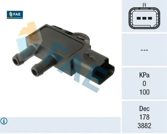 Basınç sensörü map sensörü astra l 21> corsa f 20> combo e-vıvaro c-grandland-zafıra lıfe 19> 208 19 fae 9677816180/ 3637931 resmi
