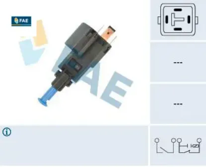 Fren stop müşürü 4 kutuplu opel vectra b 96>02 cruze kontrol için fae 9175172/ 1239448 resmi