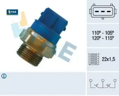 Radyatör fan müşürü opel vectra b 96>02 klimalı fae 90506499/ 1341043 resmi
