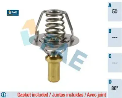 Termostat 86 r19 clıo ı 90>98 express 95>97 solenza 1.4 e6j e7j fae 7700742617 resmi