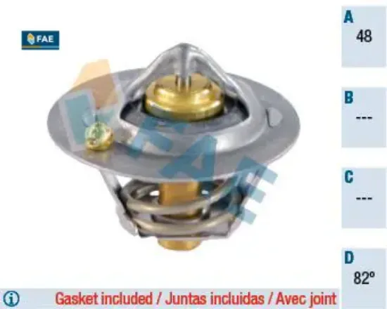 Termostat 82 focus 98 /> focus ıı-ııı 03 /> fıesta 01 /> fusıon 01>12 1.25-1.4-1.6 16v mond fae 1211553 resmi