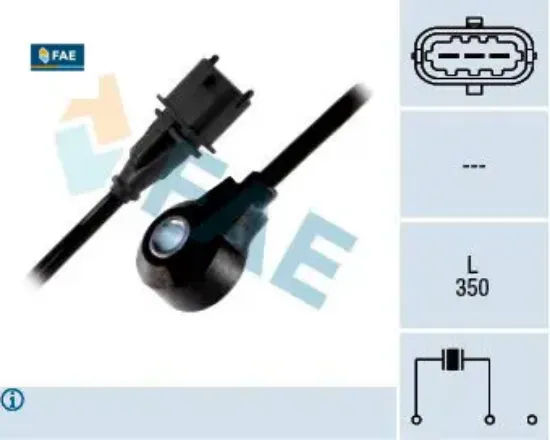 Vuruntu sensörü opel astra g 98>04 vectra b 96>02 1.8 x18xe1 vectra c 02>08 zafıra b 05>12 2.2 z22yh fae 24456516/ 6238099/ 90536392/ 90536392 resmi