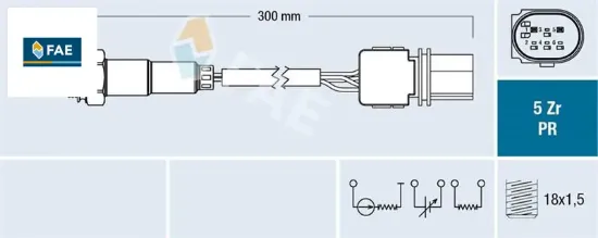 Oksijen sensörü 207-308-508-2008-3008-c3-c4-c5-partner-berlıngo-ds3-ds4- 1.4-1.6 vti mini r55 r56 r5 fae 1618.Ll/ 1618.V0/ 1918.Ll/ 11787590713 resmi