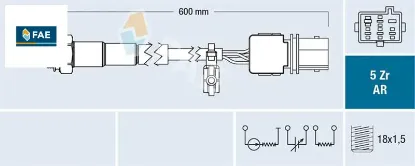 Oksıjen sensoru volvo c70 ıı 542 t5 06>07 s40 ıı 544 t5 04>07 v50 545 t5 04>07 fae 306517240/ 30651724/ 6g9n9g444aa resmi