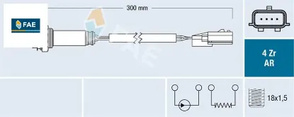Oksıjen sensoru nıssan navara 2.3 2015-> renault master 2.3 2015-> fae 226a42790r resmi