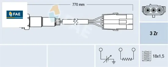 Oksıjen sensoru clıo ı 96> kangoo 97> twıngo 96> 1.2 d7f fae 7700101345 resmi