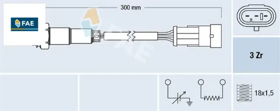 Oksıjen sensörü r19 clıo ı kangoo 97> clıo ıı 98> laguna ı 96> e7j 1.4 1.6 16v fae 7700273715 resmi