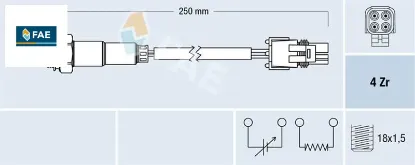 Oksıjen sensoru r19 1.6 megane 2.0 laguna 1.8 2.0 fae 7700871544 resmi