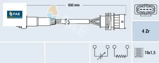 Oksijen sensörü ön astra g-corsa c 1.4 16v-astra g-zafıra-merıva-vectra c 1.6 16v 00> fae 93189974/ 855341/ 855375/ 855523 resmi