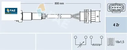 Oksijen sensörü astra g-corsa c-vectra b 1.4-1.6 z16xe-z14xe egsoz borusuna fae 25321313/ 855353/ 25324206/ 855360 resmi