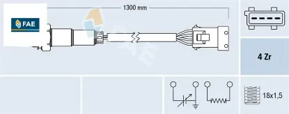 Oksijen sensörü xsara 1.8ie 97 > p405 1.8-2.0 92-95 p406 2.0 16v 95-04 fae 1628.6w/ 1628.6r/ 1628.6s/ 96229969 resmi