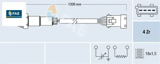 Oksijen sensörü xsara 1.8ie 97 > p405 1.8-2.0 92-95 p406 2.0 16v 95-04 fae 1628.6w/ 1628.6r/ 1628.6s/ 96229969 resmi