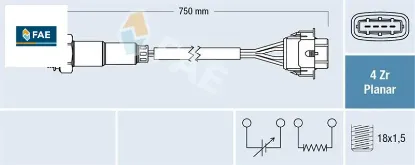 Oksijen sensörü agıla a 00>07 1.2 z12xe omega b 00>03 2.6-3.2 v6 y26se-y32se fae 9195606/ 855362/ 24403192/ 24403182 resmi