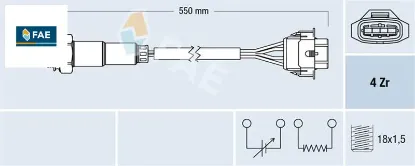 Oksıjen sensoru konum 1 katalızator cruze orlando fae 55566650 resmi
