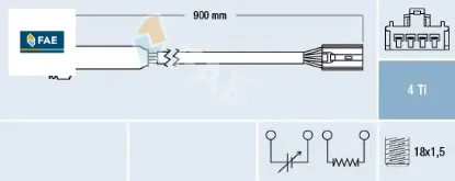Oksijen sensörü arka volvo s40 1.9t4 2.0t 1997-2000 v40 1.9t4 2.0t 1997-2000 870mm fae 30864308 resmi