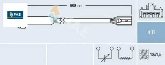 Oksijen sensörü arka volvo s40 1.9t4 2.0t 1997-2000 v40 1.9t4 2.0t 1997-2000 870mm fae 30864308 resmi