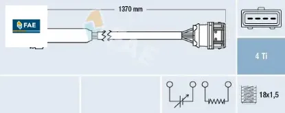 Oksijen sensörü ota4n-5d1 s40 2.0t4 97-04 1362mm fae 30611233 resmi