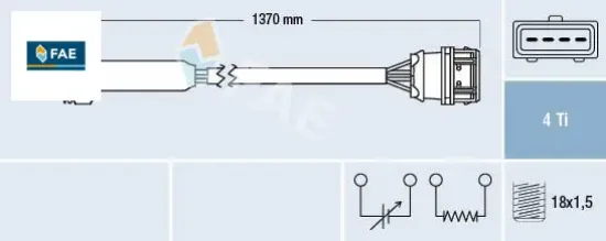 Oksijen sensörü ota4n-5d1 s40 2.0t4 97-04 1362mm fae 30611233 resmi