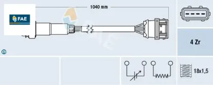 Lambda oksijen sensörü s40 1.6 1.8 2.0 v40 1.6 1.8 2.0 95/99 fae 30814907 resmi