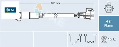 Oksijen sensörü konum 1 opel vectra c 2.2 z22se fae 12573936/ 855391 resmi