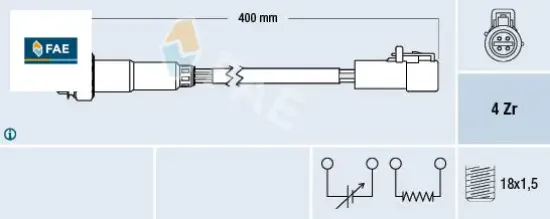 Oksıjen sensoru fıesta v jh . Jd : 01 08 ka rb : 1.3 ı 02 08 fae 8s6a/ 9f472/ aa resmi