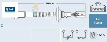Oksıjen sensoru s40 ı 644 2.0 t4 00 03 v40 645 2.0 t4 00 04 fae 30630131/ 9125372/ 9202721 resmi