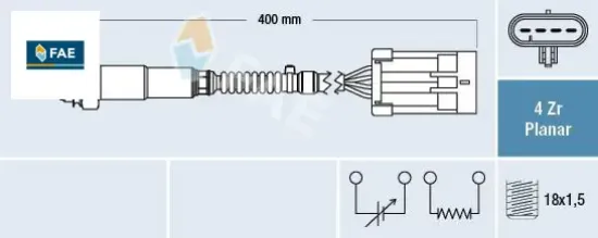 Oksijen sensörü omega a 2.0-2.0i 86-94 frontera 2.0i 92-98 aveo-kalos-lacettı 1.4 16v l95 epıca 2.0 fae 96394004/ 96507986/ 855303/ 2336429 resmi