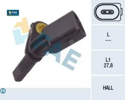 Tekerlek hız sensörü golf 5-jetta 3-passat-t5-t6-caddy 03> ön-sağ fae 7h0927804/ wht003856 resmi