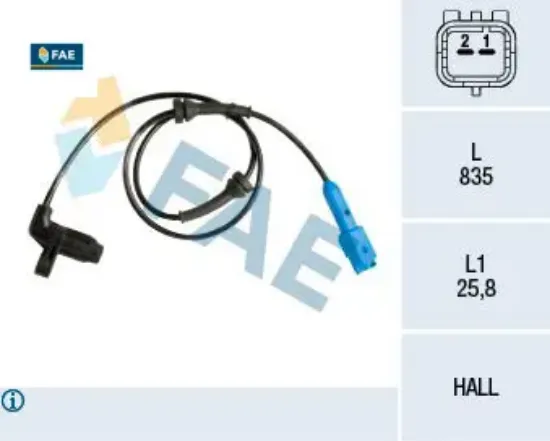 Abs devir sensörü ön peugeot p206 98>13 fae 4545.F4/ 4545.99 resmi