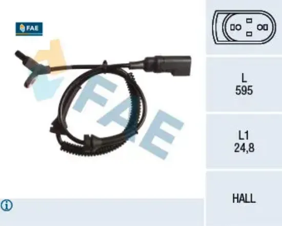 Abs hız sensörü ön connect 1.8 16v-dı-tdı-tdcı 02 > fae 2t142b372ae/ 4370937/ 4376243 resmi