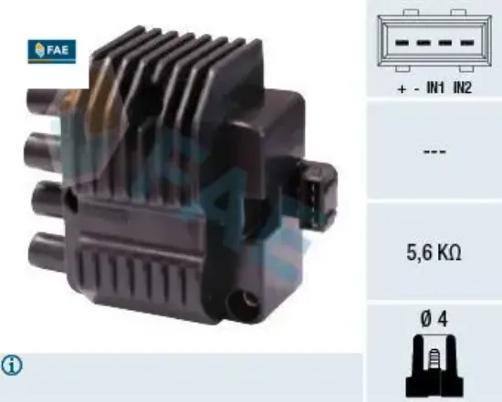 Ateşleme bobini astra f-corsa b 1.4i 16v-1.6i 16v-tıgra 1.4 16v-1.6 16v-vectra b 1.6i 16v fae 1208063/ 10457075/ 1103905/ 1103872 resmi