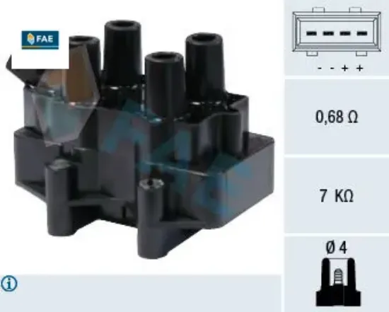 Atesleme bobını vectra b astra f omega b vectra a x20xev x18xe fae 1208071 resmi