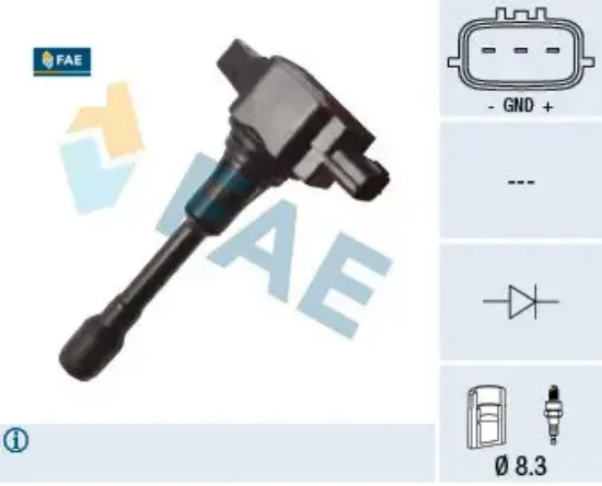 Ateşleme bobini juke 10> mıcra ıv 10> note 06>12 qashqaı 07>13 x-traıl ııı 13> ınfınıtı fx37-fx50-g3 fae 224481kt0a/ 224481kt0a resmi