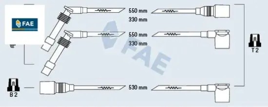 Buji kablosu takımı astra f 91>98 vectra a 88>95 1.8-2.0i 18sv-c18nz-20ne-c20ne vectra b 1.6 16lz2 fae 90510854/ 1612611/ 90449884/ 90510855 resmi