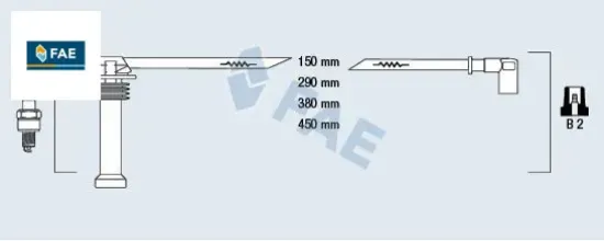 Buji kablosu tk fıesta 96 focus 98-04 -fusıon 02 mondeo 07 1.6 zetec fae ys6f12280a1a/ 1u2j12280a1a/ 1682155 resmi