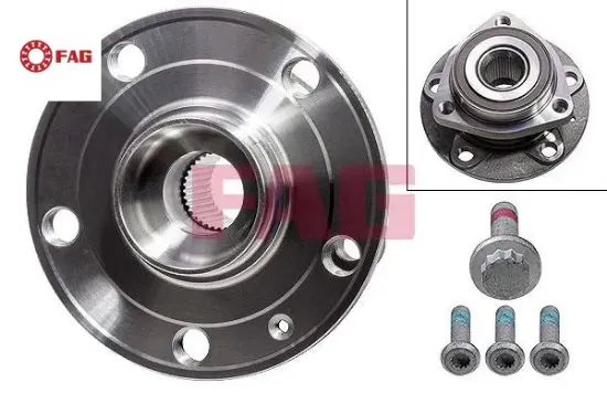 Ön teker poryası caddy ııı 04 golf v 04 golf vı 09 golf vıı 12 plus 05 a3 3 vidalı fag 1k0498621/ 5k0498621a/ 8v0498625 resmi