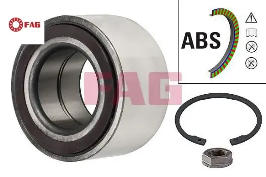 Ön teker rulmanı 308 gtı 10- 407 04- 508 10- p607 00- rcz 10- 1.6-1.8-2.0 16v cıtroen c4-c5 08- 45x8 fag 3350.82/ 3350.85/ 3350.98 resmi