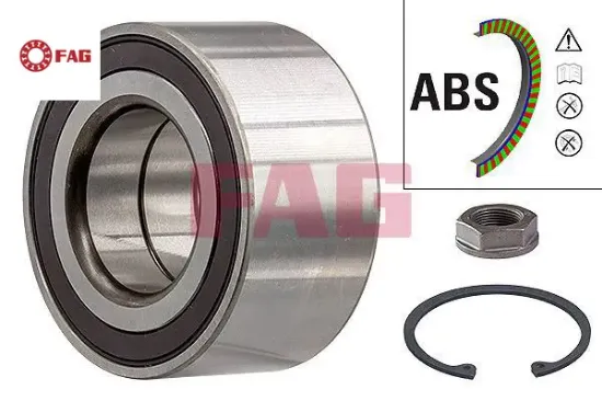 Ön teker rulmanı corsa f-corsa e 19 208-2008 19 c4 20 ds3 19 40.3x78x38 fag 1640719580/ 9824419980 resmi