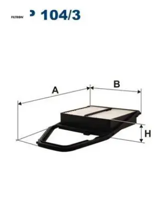 Hava filtresi cıvıc vıı 1.4-1.6-1.7 ie vtec- 2.0 type-r 01-05 fıltron 17220plc000/ 17220plcy00 resmi