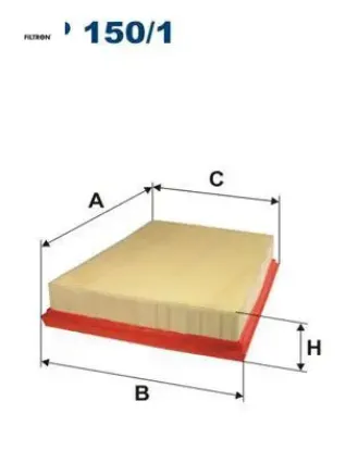 Hava filtresi fiesta v 1.6 tdci 90hp 11.04- fıltron 5s619601aa/ 1338536 resmi