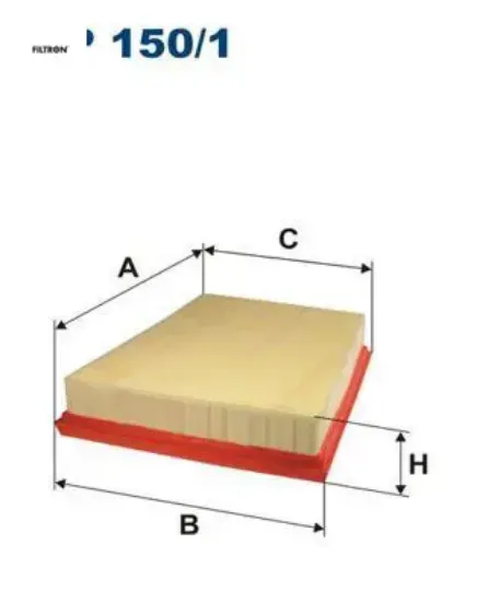 Hava filtresi fiesta v 1.6 tdci 90hp 11.04- fıltron 5s619601aa/ 1338536 resmi