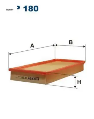 Hava filtresi mıtsubıshı carısma 1600-volvo s40 99-03 v40 99-04 169x343x35 fıltron mr127077/ 30873414/ 308127109 resmi