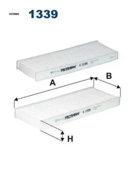 Kabin filtresi 301 1.6 vti 115 115hp 01/13- fıltron 9678792080/ 9814237680 resmi