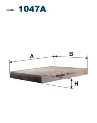 Polen filtresi polo3-polo classıc-golf3-golf4-bora-a3-toledo 97-04 -passat 01-05 karbonlu k1047a fıltron 1h0819644/ 1h0819644a/ 1h0819644b resmi