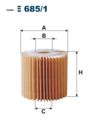 Yağ filtresi corolla xı e18 1.4 d-4d 90hp 06/13- fıltron 04152yzza8 resmi