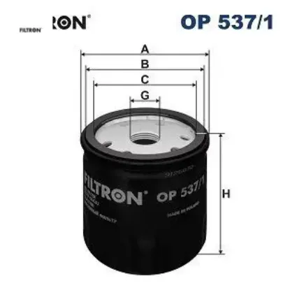 Yağ filtresi doblo 1.2-1.9-marea 1.8-2.0-punto 1.2-1.8-stılo 1.8-1.9-uno 1.1-1.4-brava-bravo-palıo o fıltron 46808398/ 60612882/ 606128821 resmi