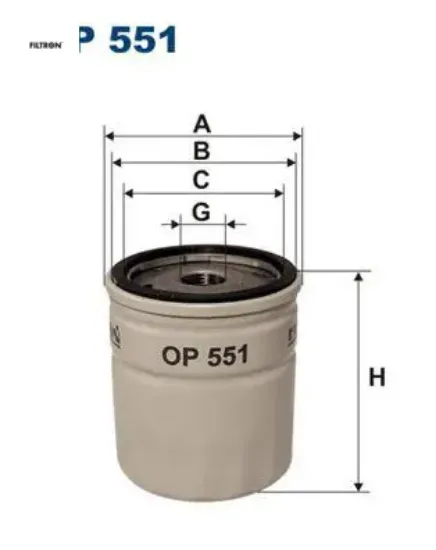 Yağ filtresi kadett-d 1.3 n 60hp 08/79-08/84 fıltron 90027778 resmi