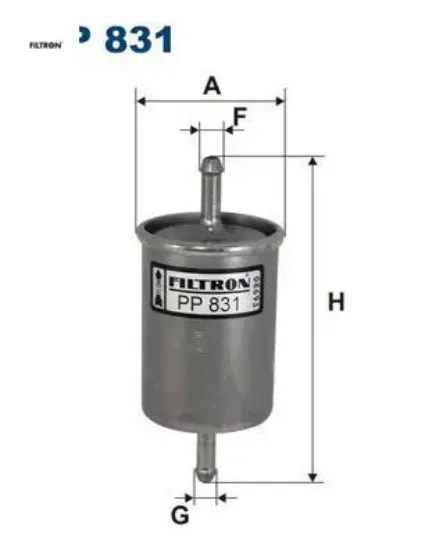 Yakıt filtresi skoda felıcıa 1.3-1.6 95-01 fıltron 004312114/ 6u0201511d resmi