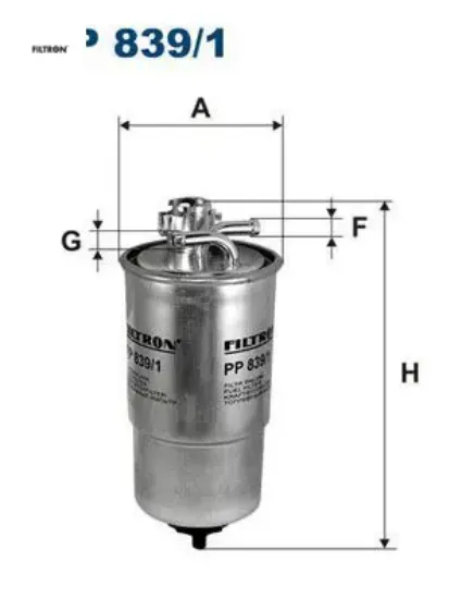 Yakıt filtresi punto-leon-toledo ıı-octavıa-bora-golf ıv-passat-lt 28-35-lt 28-46 1.9 tdı fıltron 1j0127401a/ 1j0127401b/ 1j0127399a resmi