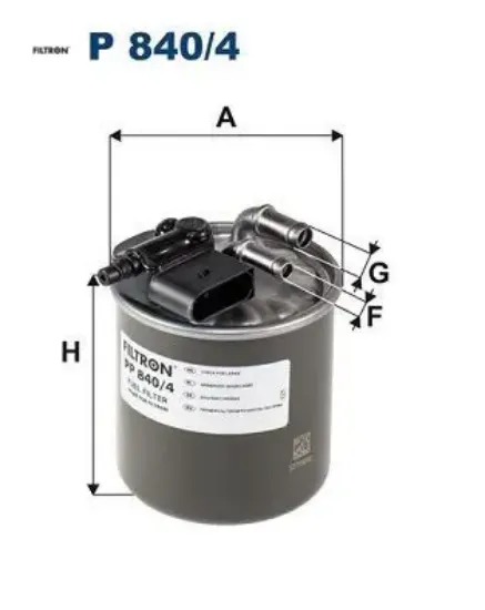 Yakıt fıltresı mercedes om642 om651 w176 w204 w212 c117 c218 w221 x204 w164 w639 b906 fıltron a6420906352 resmi